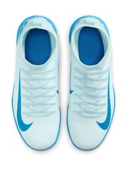Nike Glacier Blue Kids Mercurial Zoom Superfly 10 Club Turf Football Boots - Image 8 of 11