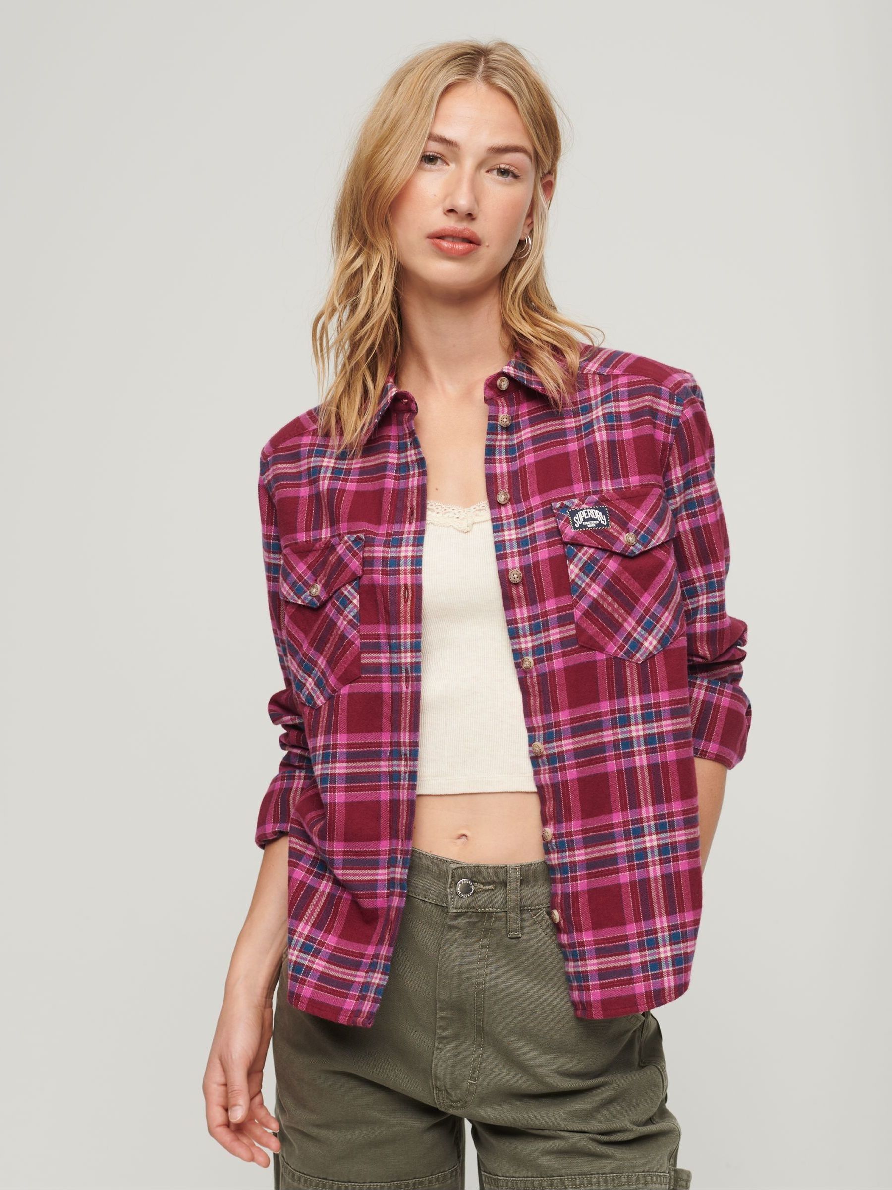 Buy Superdry Red Lumberjack Check Flannel Shirt from Next Luxembourg