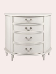 Laura Ashley Dove Grey Clifton Half Moon 4 Drawer Chest - Image 2 of 4