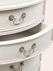 Laura Ashley Dove Grey Clifton Half Moon 4 Drawer Chest - Image 4 of 4