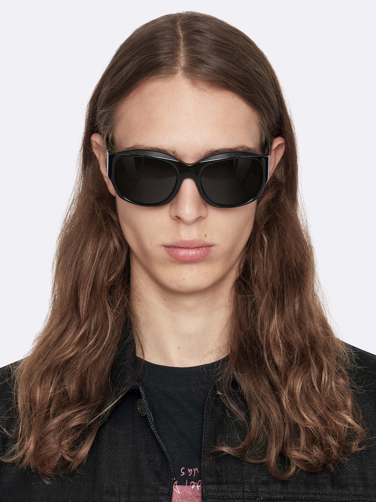 AllSaints Black Fitted Trucker Jacket - Image 2 of 8