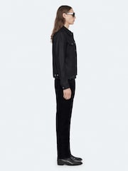 AllSaints Black Fitted Trucker Jacket - Image 5 of 8