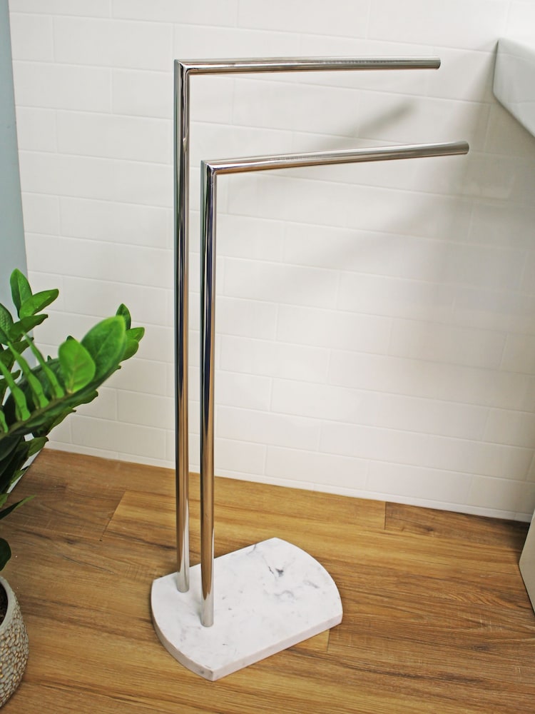 Showerdrape White Octavia Freestanding Towel Stand - Image 1 of 3