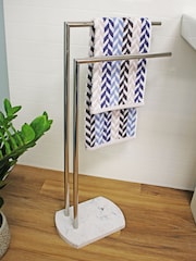 Showerdrape White Octavia Freestanding Towel Stand - Image 2 of 3