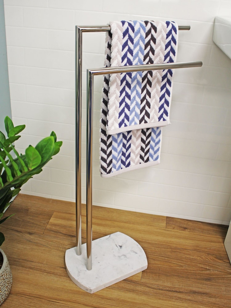 Showerdrape White Octavia Freestanding Towel Stand - Image 2 of 3