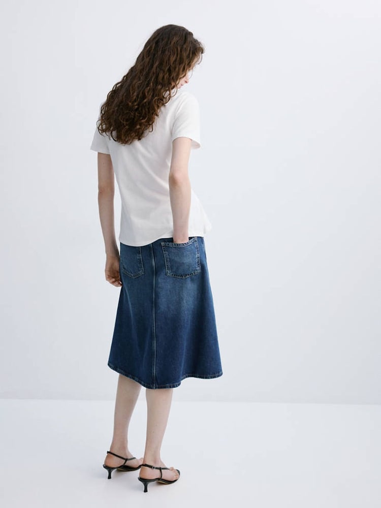 Mango White Knot Front T-Shirt - Image 2 of 6