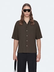 AllSaints Green Archer Short Sleeve Shirt - Image 1 of 8