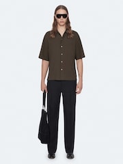 AllSaints Green Archer Short Sleeve Shirt - Image 3 of 8