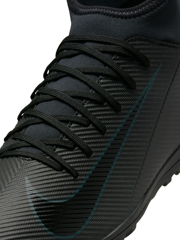 Nike Black/Green Adults Mercurial Superfly 10 Turf Football Boots - Image 7 of 9