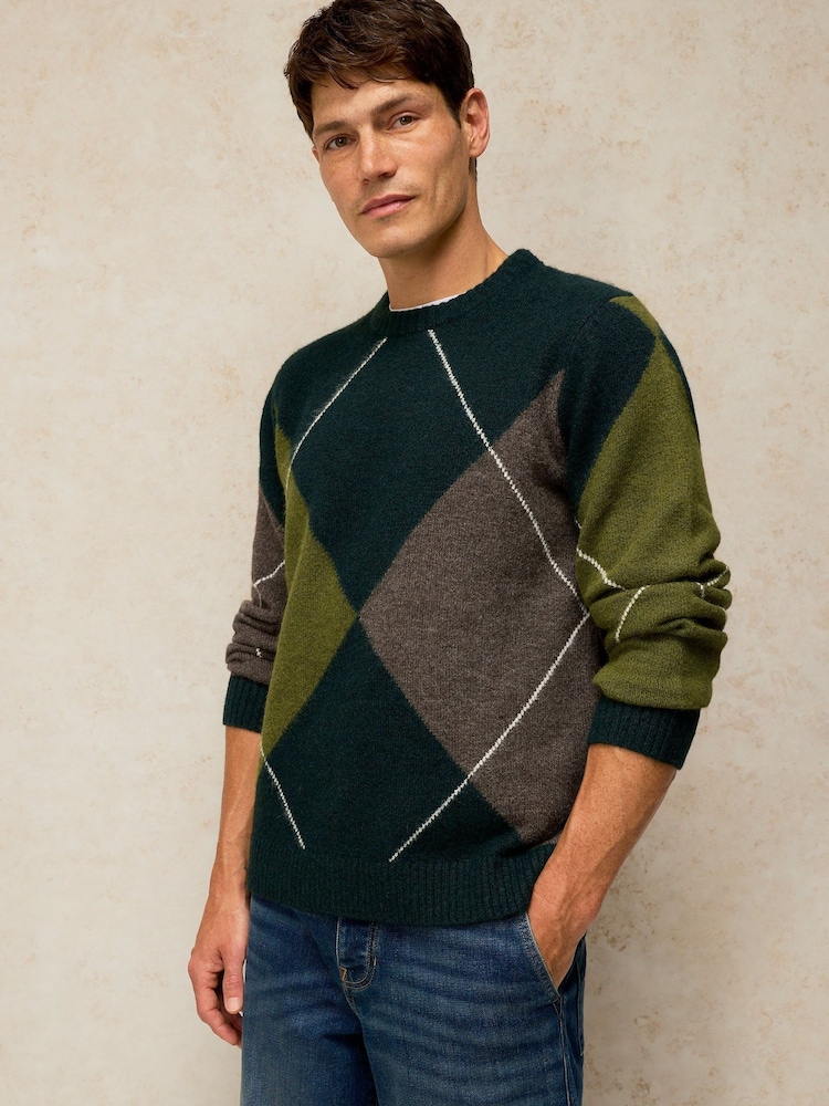White Stuff Hyde Argyle Jumper - 6의 이미지 1