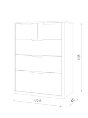 White Compton Kids 5 Drawer Chest of Drawers - Image 5 of 6