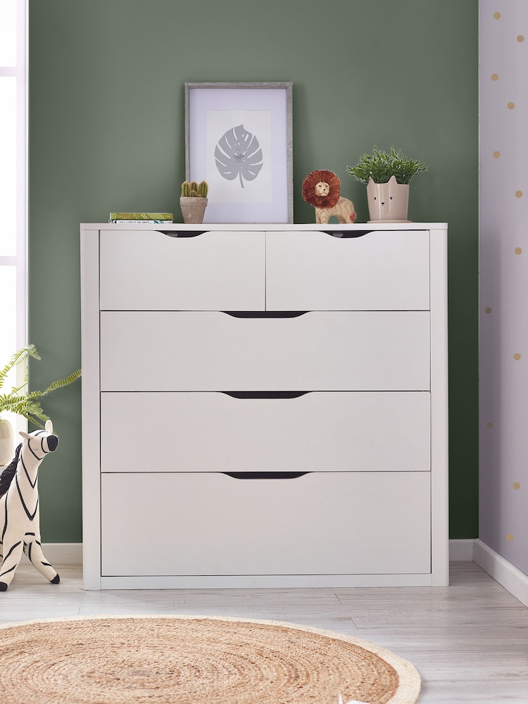 White Compton Kids 5 Drawer Chest of Drawers - Image 9 of 9