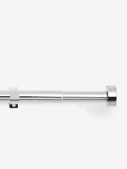Chrome Stud Finial Extendable 28mm Curtain Pole Kit - Image 1 of 5