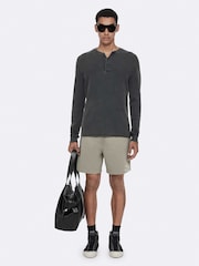 AllSaints Green Raphy Sweatshirt Shorts - Image 1 of 8