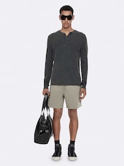 AllSaints Green Raphy Sweatshirt Shorts - Image 3 of 8