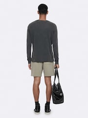 AllSaints Green Raphy Sweatshirt Shorts - Image 6 of 8