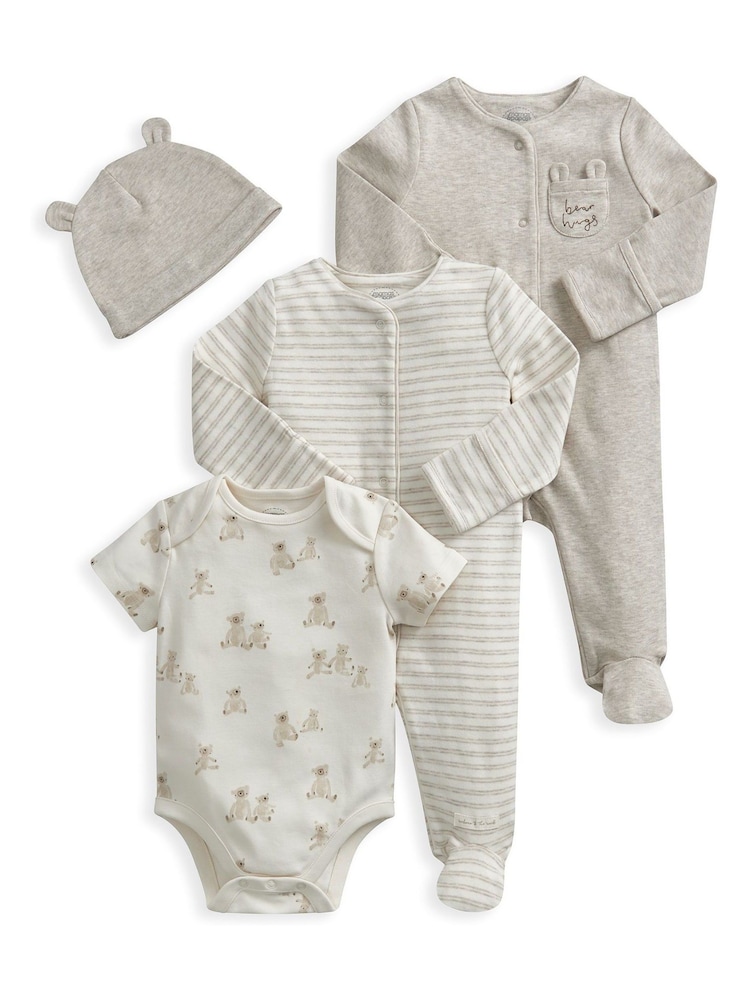 Mamas & Papas 100% Bombaž 4 Pieces Medvedji objem Teddy Začetni rjavi komplet - Slika 2 iz 5