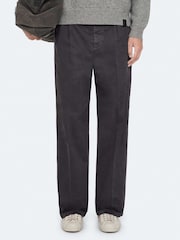 Svart - AllSaints Aston brede Chino-bukser - Bilde 3 av 8