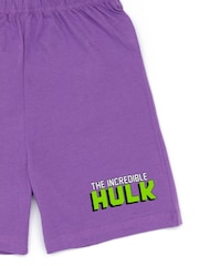 Vanilla Underground Green Hulk Vanilla Underground Boys Green Licensing Short 100% Cotton Pyjamas - Image 6 of 6