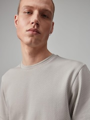 Grey Textured T-Shirt - Image 1 of 8