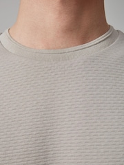 Grey Textured T-Shirt - Image 5 of 8