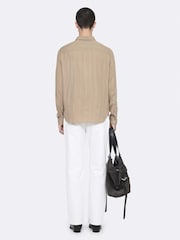 AllSaints Brown Duke Long Sleeve Shirt - Image 6 of 8