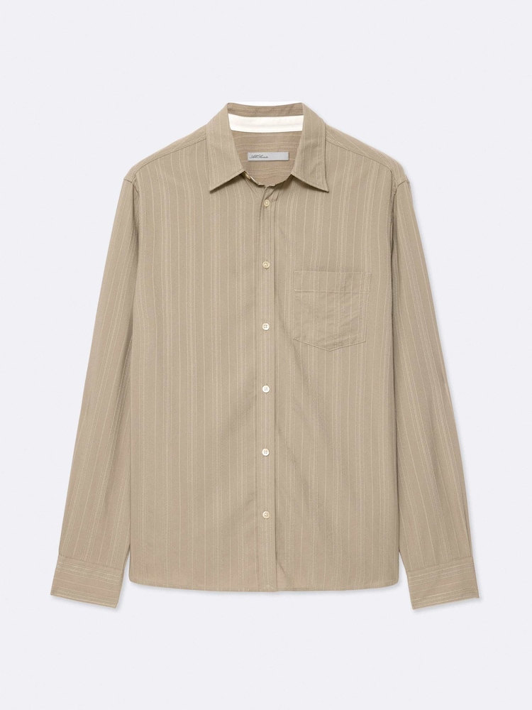 AllSaints Brown Duke Long Sleeve Shirt - Image 8 of 8 AllSaints Brown Duke Long Sleeve Shirt - Image 8 of 8