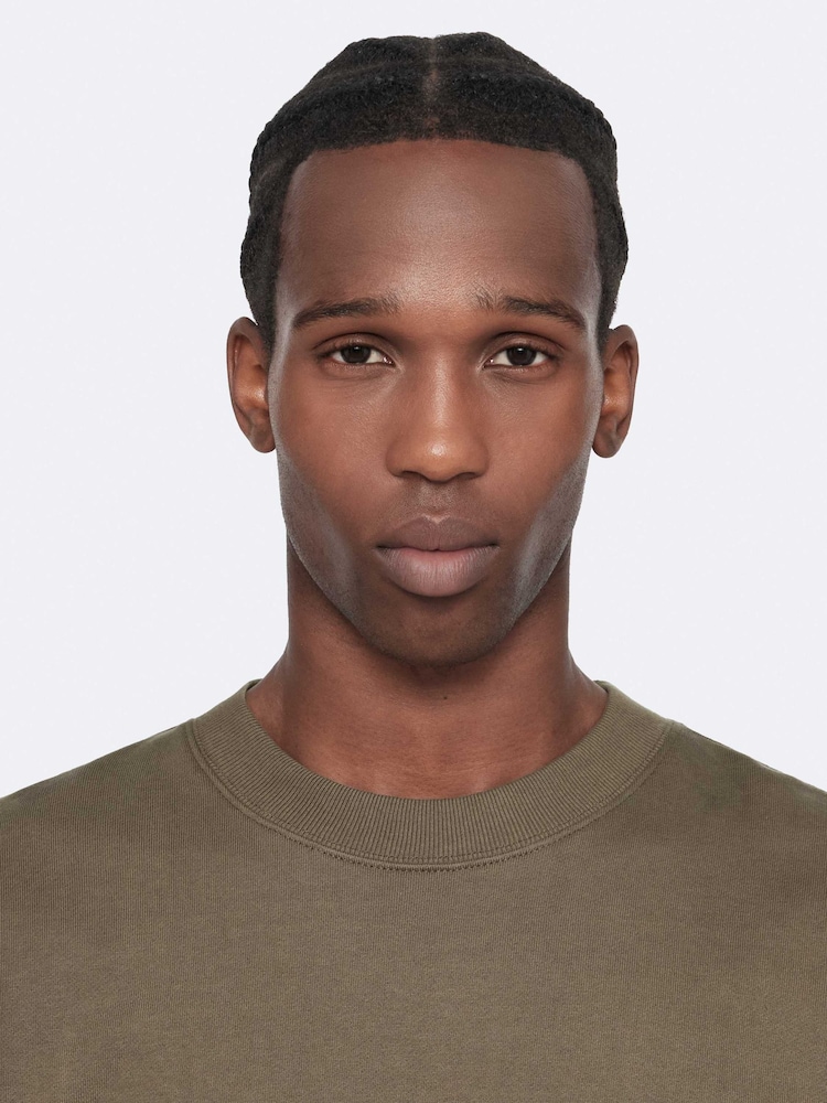 AllSaints Brown Aston Crew Sweat Top - Image 2 of 8 AllSaints Brown Aston Crew Sweat Top - Image 2 of 8