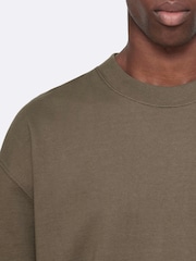 AllSaints Brown Aston Crew Sweat Top - Image 4 of 8