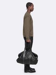 AllSaints Brown Aston Crew Sweat Top - Image 5 of 8