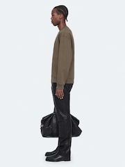 AllSaints Brown Aston Crew Sweat Top - Image 7 of 8