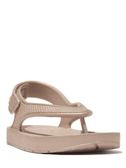 FitFlop Iqushion Kids Toddler Gold Shimmer Ergonomic Flip Flops - Image 2 of 4