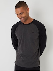 Threadbare Grey Long Raglan Lounge Set - Image 4 of 4