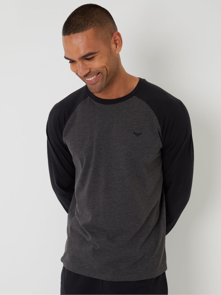 Threadbare Grey Long Raglan Lounge Set - Image 4 of 4 Threadbare Grey Long Raglan Lounge Set - Image 4 of 4