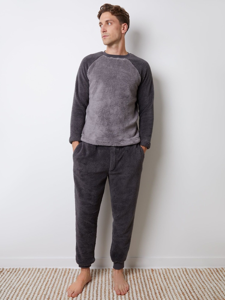 Threadbare Borg Raglan Sweatshirt Lounge Set - Bild 1 von 4