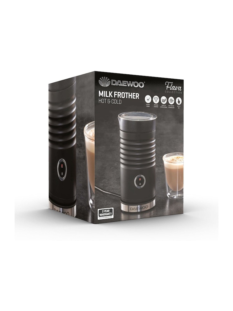 Daewoo Black 200ML Electric Milk Frother Kitchen Appliances - Image 4 of 4