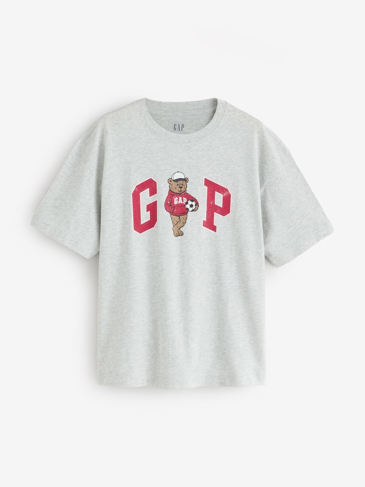Gap Grey Brannan Bear Logo Short Sleeve T-Shirt - Image 1 of 5