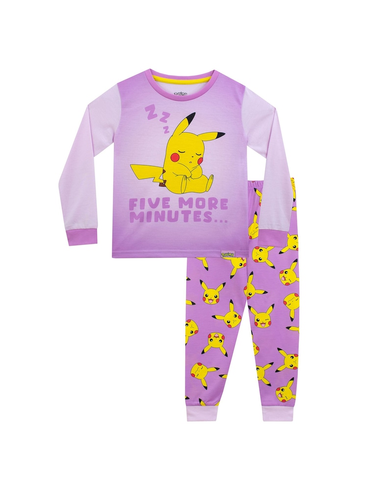 Character Purple Pokemon Pikachu Sleeping Pyjamas - Image 1 of 7