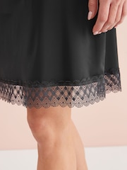 Black / Praline Nude Long Microfibre Long Half Slips 2 Pack - Image 4 of 7