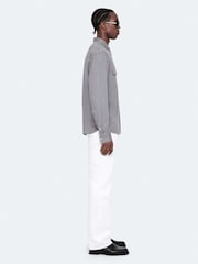 AllSaints Grey Bond Long Sleeve Shirt - Image 6 of 7