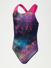 Speedo Multi Girls Digital All-Over Splashback Swimsuit - Image 1 of 3