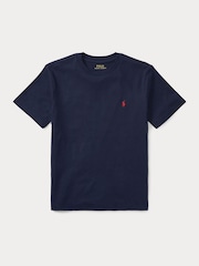 Polo Ralph Lauren Navy Boys Jersey Crewneck T-Shirt - Image 3 of 3