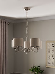 Brushed Chrome Burford 5 Light Height Adjustable Ceiling Light - Image 3 of 6