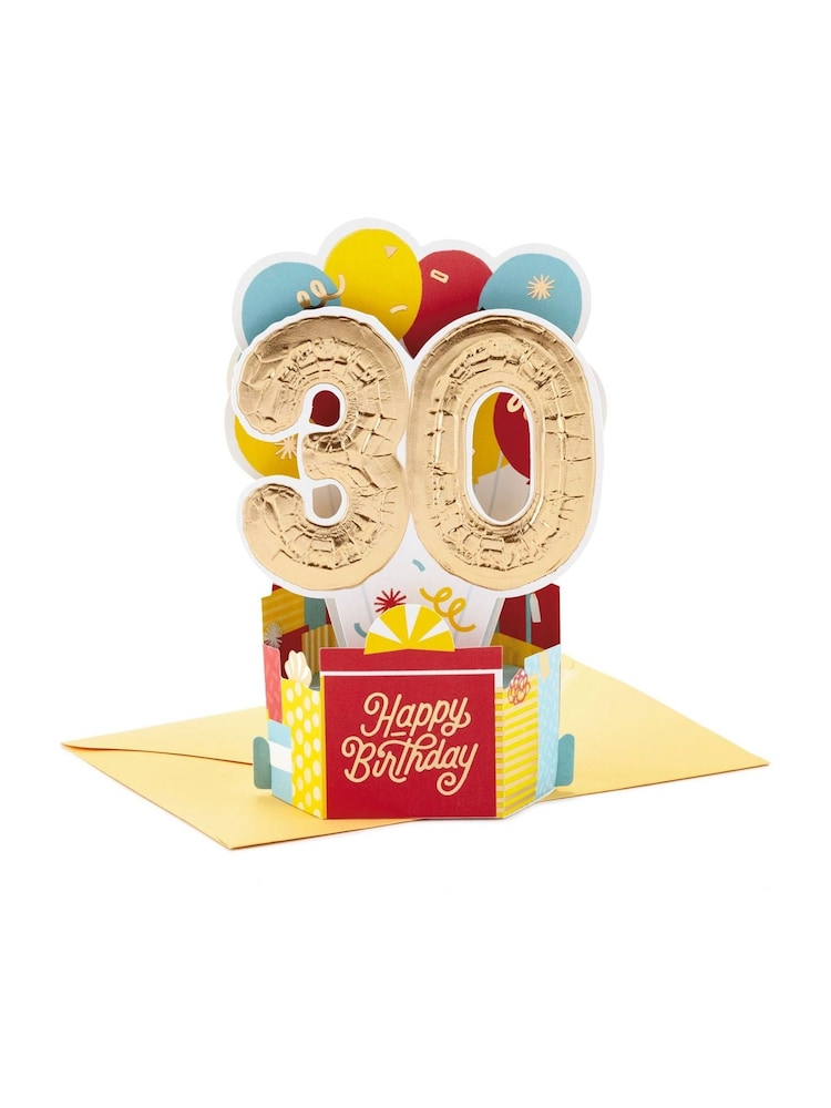 Hallmark Red 30th Birthday Card 3D Pop-Up Paper Wonder Design - Image 2 of 4 Hallmark Red 30th Birthday Card 3D Pop-Up Paper Wonder Design - Image 2 of 4