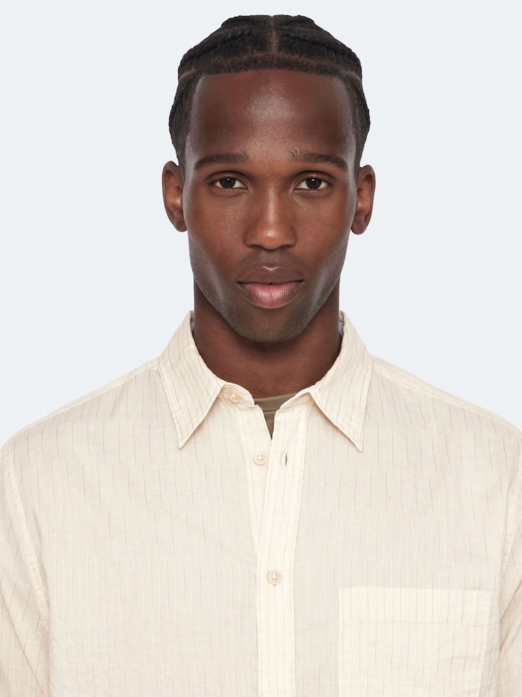Ақ - AllSaints Judd Long Sleeve Shirt - 8суретінің 2 суреті