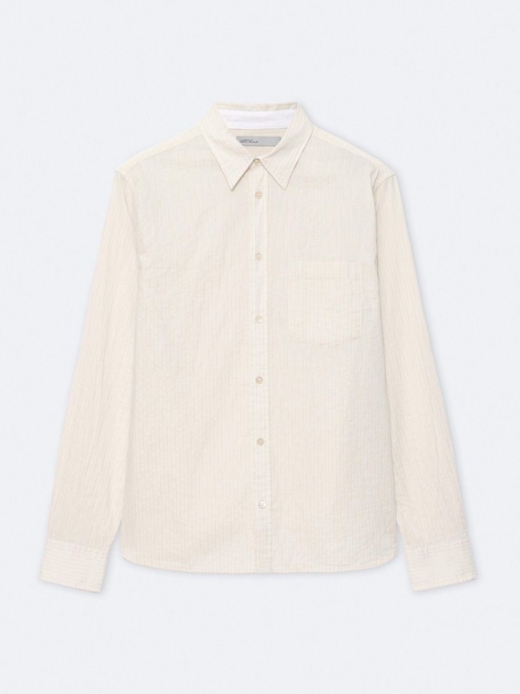 Ақ - AllSaints Judd Long Sleeve Shirt - 8суретінің 8 суреті