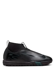 Nike Black/Green Kids Mercurial Zoom Superfly 10 Academy Turf Football Boots - Image 1 of 8