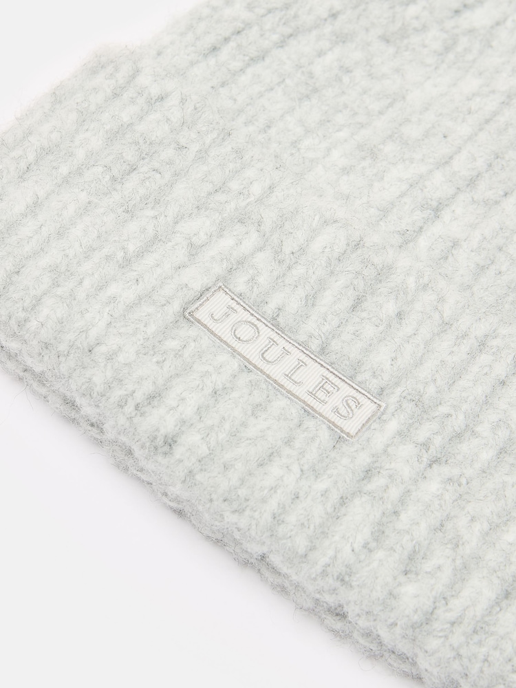 Joules Grey Beanie Hat - Image 6 of 6