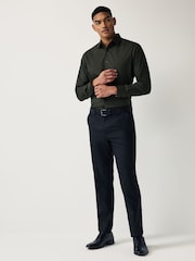 Charcoal Grey Regular Fit Four Way Stretch Shirt - Image 2 of 10