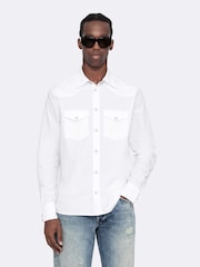 AllSaints White Kenil Long Sleeve Shirt - Image 1 of 8